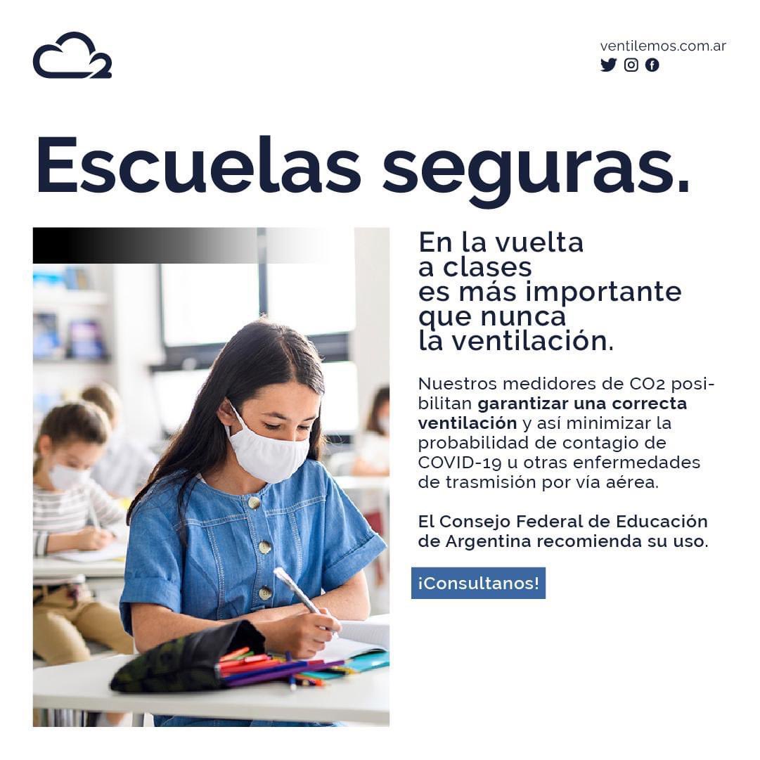 CovidArg's tweet photo. ✍️ Nuestros medidores posibilitan garantizar una correcta ventilación y así minimizar la probabilidad de contagio de COVID-19 u otras enfermedades de trasmisión por aire

👉 El Consejo Federal de Educación de Argentina recomienda su uso.

#CovidCO2 #Co2monitors #COVIDisAirborne https://t.co/ngErazKEA6