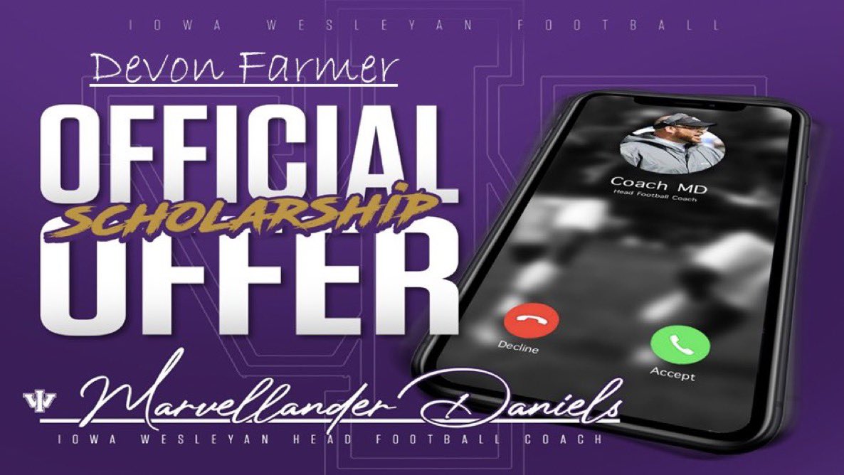 #AGTG After having a great conversation with @CoachDaniels_IW I have received a offer from Iowa Wesleyan university <a href="/CoachHowieD/">Coach DeCristofaro</a> <a href="/SaltWilliams/">Matt Williams, M. Ed.</a> <a href="/RecruitGeorgia/">Recruit Georgia</a> <a href="/GoCampbellFBGA/">Campbell Football / Recruiting</a>