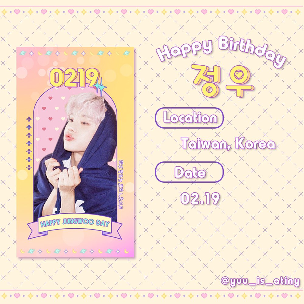 DehaanYuu's tweet photo. 🐶JUNGWOO Birthday DM on IG🐶
Date. 02/19
Location. Taiwan, Korea
Designed by @DehaanYuu
黏TT的LOVE LOVE小狗🤍💚💛
#jungwoo #NCT #NCT127 #김정우 #엔시티 #엔시티127 #nctsupport #happy_jungwoo_day
#범_접할수없는_정우의_스물다섯
#SmilingAngelJUNGWOOday https://t.co/MP31CAE3XG