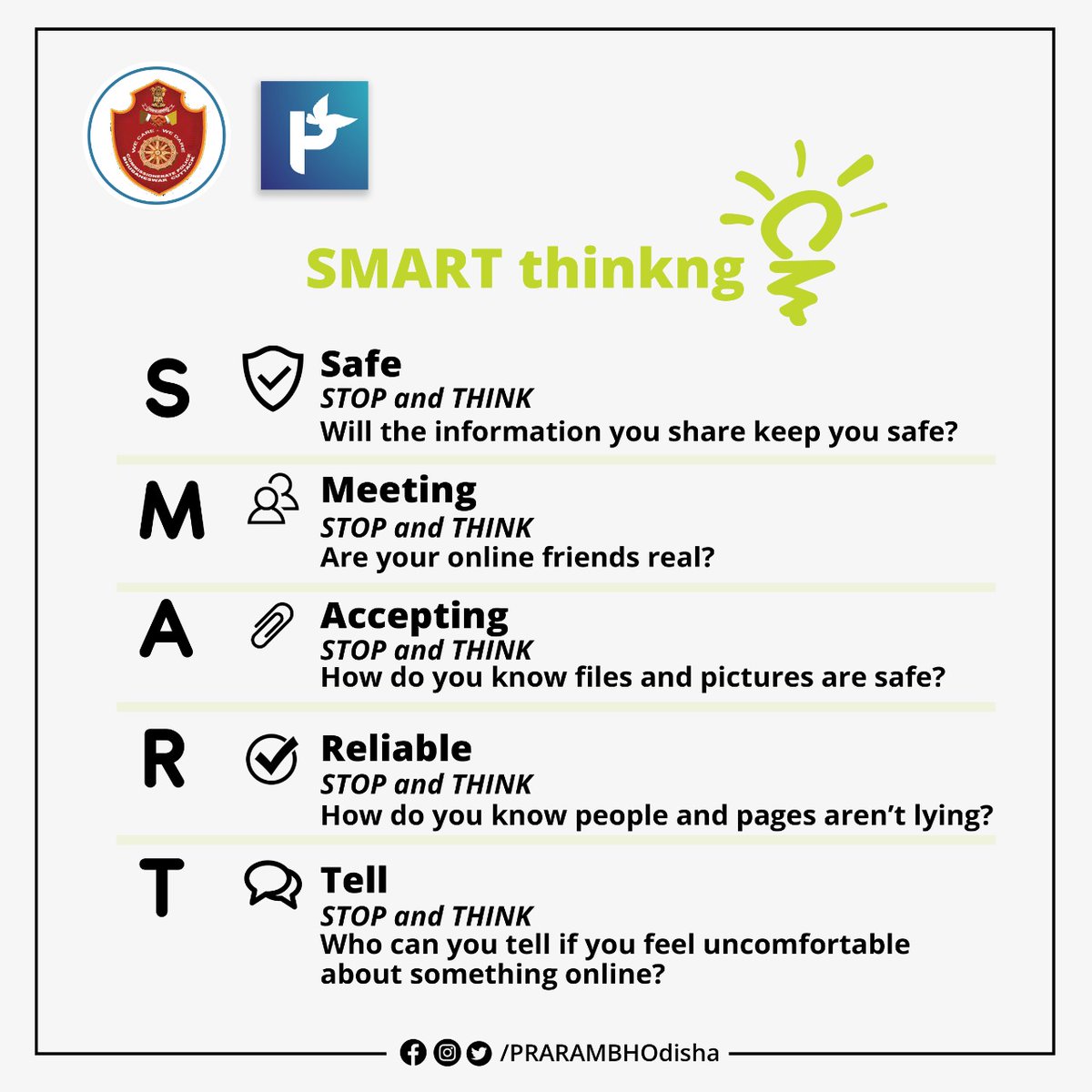 PRARAMBHOdisha's tweet photo. Thinking before you post, and ensuring you know the evidence that underpins the content you are sharing, or the impact it might have, is vital in stopping the spread of misinformation and its harmful effects.
#PRARAMBHOdisha
#ThinkSmart #StopnThink https://t.co/EOl90sff5o
