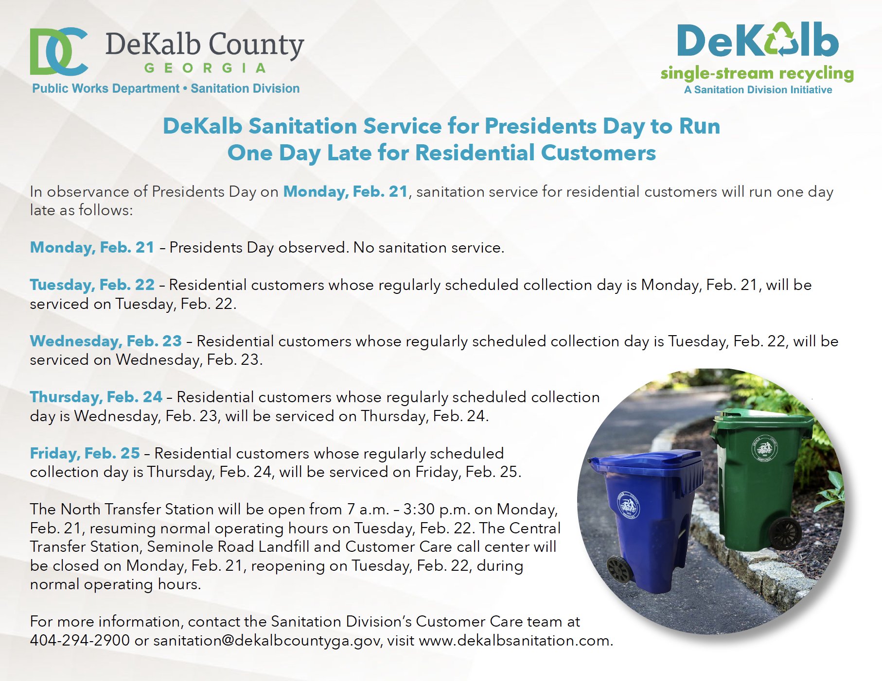Dekalb County Sanitation Pickup Schedule 2022 Dekalb Sanitation (@Dkalbsanitation) / Twitter