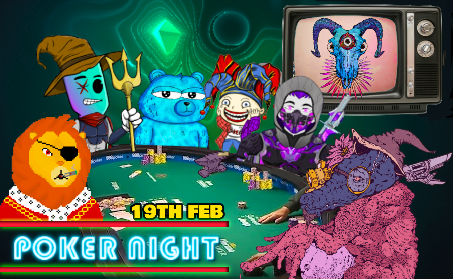 GoblinLabNFT's tweet photo. Get ready for 𝐋𝐞 𝐆𝐫𝐚𝐧𝐝𝐞 𝐏𝐨𝐤𝐞𝐫 𝐓𝐨𝐮𝐫𝐧𝐚𝐦𝐞𝐧𝐭!!!
A battle among #NFTCommunity !!
Which crew has the best degen squad?
@Lionz_Crew @SaibaGang @Holdem__Hype  @AiternateNFT @bobosofwar @S_G_O_A_T @KFSnft https://t.co/oPTYSXC0nK