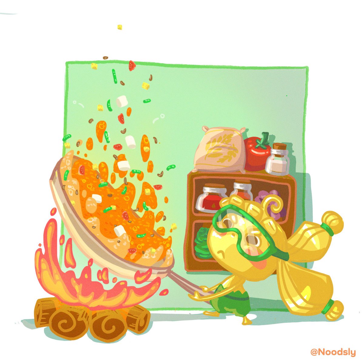 Latest drop from <a href="/noodsly/">Noodsly</a> ✨Here’s the other utility that you would need for any of our upcoming *fried* dishes! ✨

‘Something is Frying’ will be live at 10 AM EST

A delicious dish is coming next month, get your apron and goggles ready 😍! 

neftyblocks.com/c/noodslynoods…