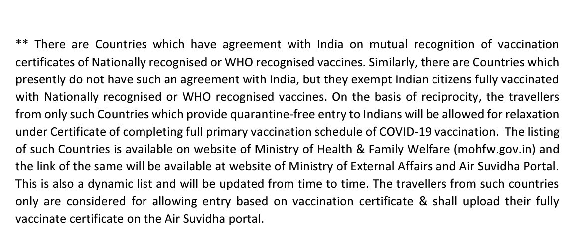 10th Feb TG. There is some confusion among Indian citizens planning their trip from Germany to India if their Indian vaccination certificate is valid for RTPCR test exemption at origin. Clarification would be highly appreciated. <a href="/HMOIndia/">गृहमंत्री कार्यालय, HMO India</a> @airindiain @airvistara <a href="/MoCA_GoI/">MoCA_GoI</a>