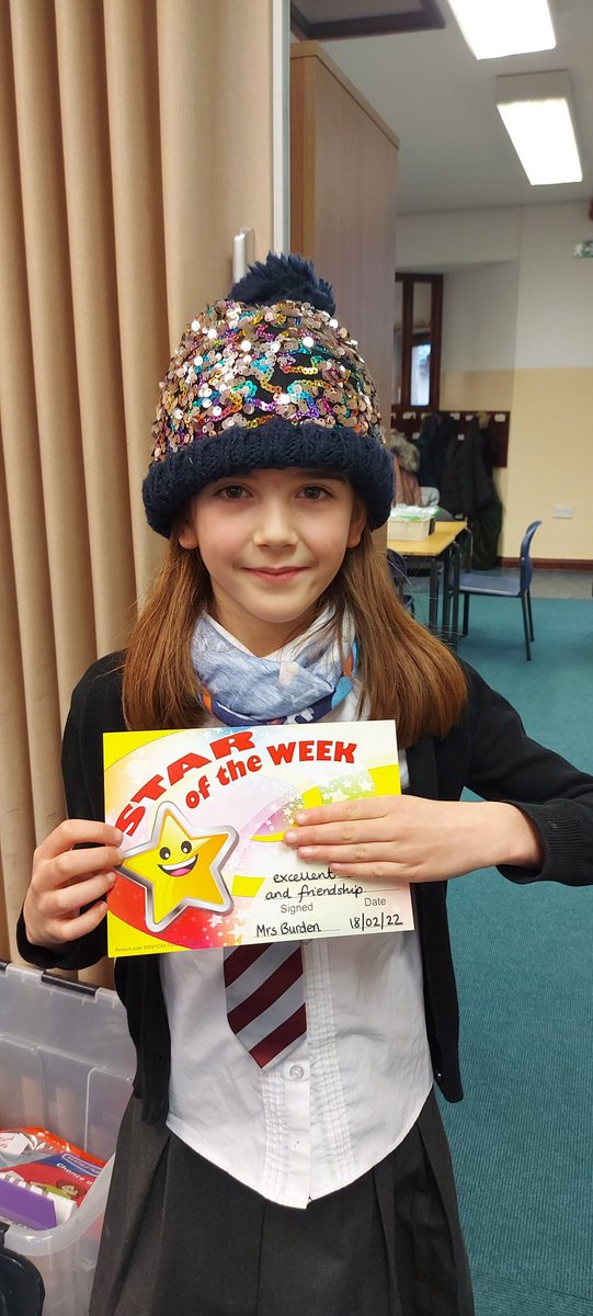 Our star of the week has worked hard and shown excellent friendship skills. 👏