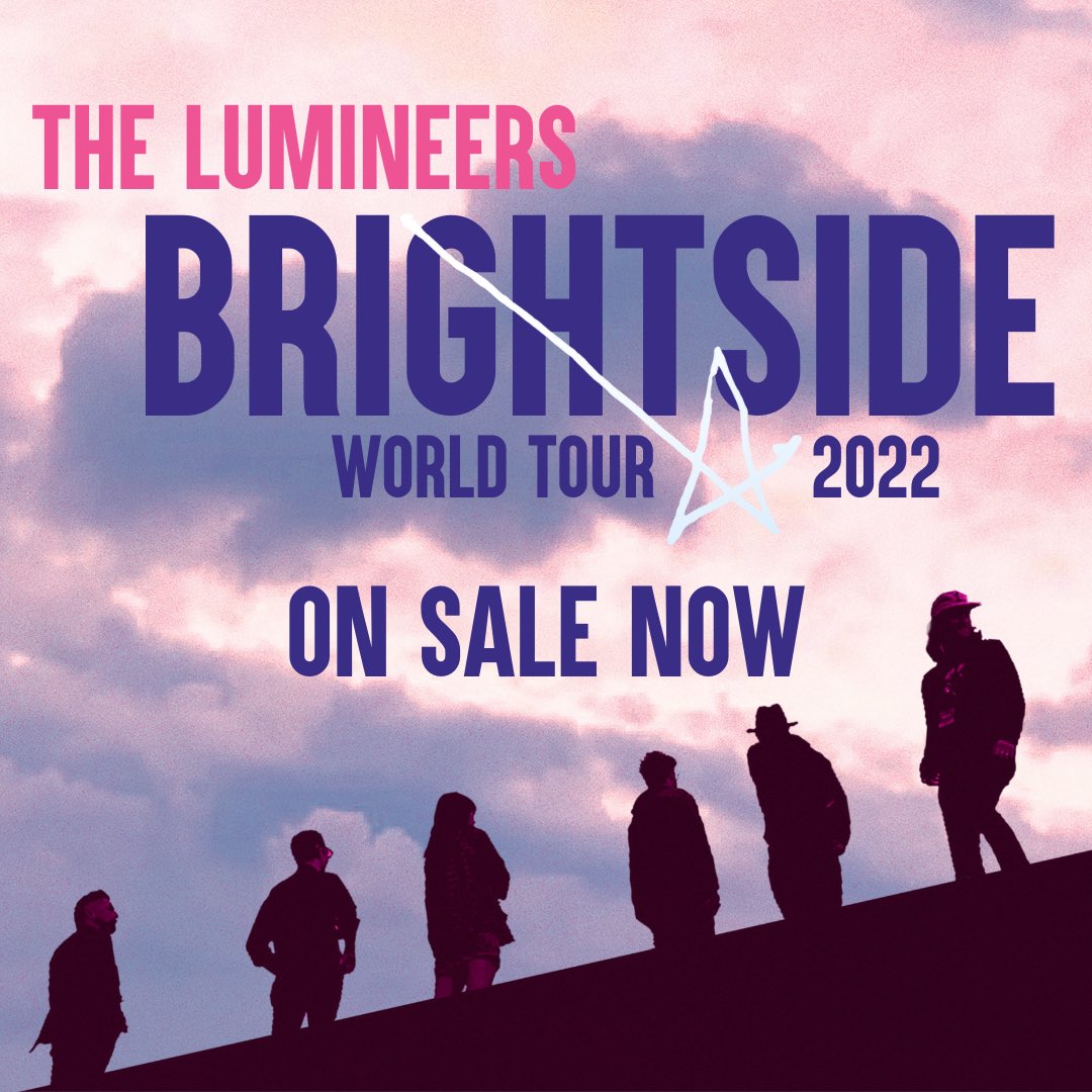 thelumineers's tweet photo. Tickets are on sale NOW for #BRIGHTSIDEWorldTour22! We cannot wait to see you soon! Link in bio for tickets ☀️🤘🏼 https://t.co/Tdov6vVpIk