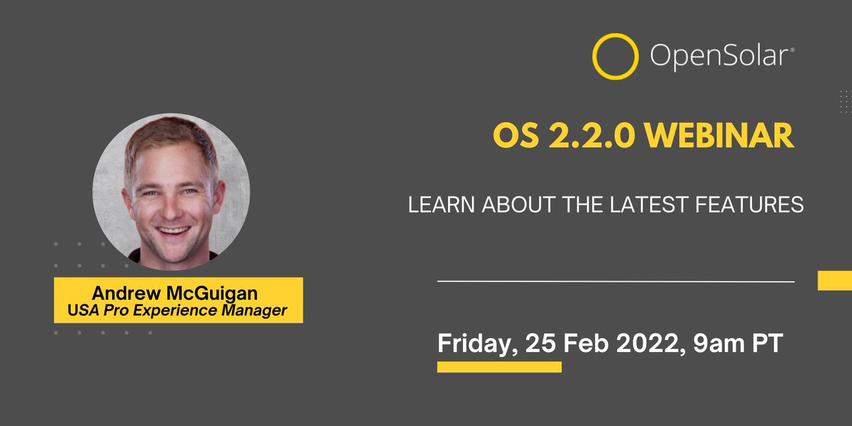 opensolar's tweet photo. Welcome to OS 2.2.0!

Our latest product release is loaded with new features that accelerate your design, sales and management workflows help you and grow!

Register today for our OS 2.2.0 webinar 
https://t.co/kAri8mO4BE

#solarsoftware #solardesign #solarindustry #solarpv https://t.co/W0HEAdjCYT