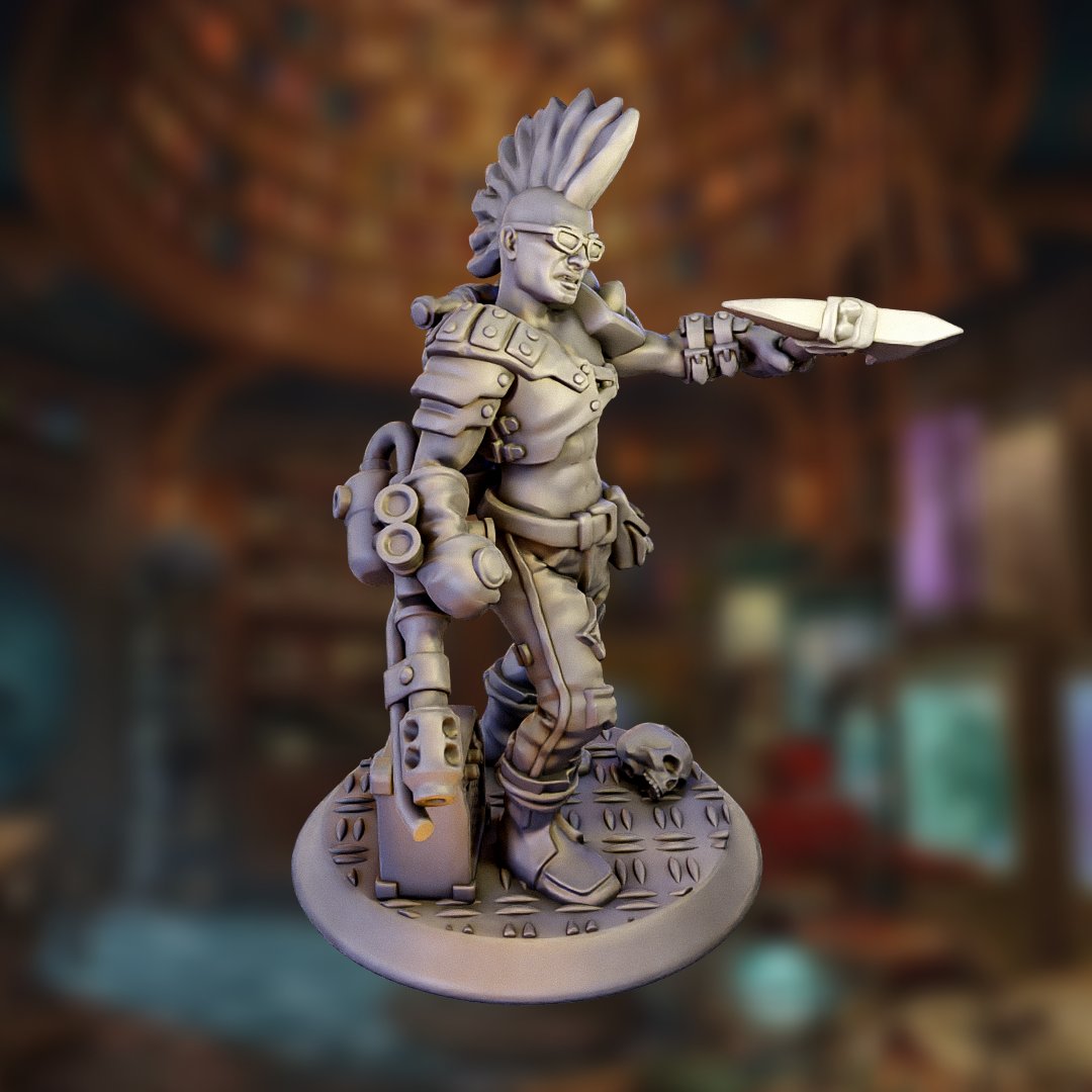 Eddie Spikes - Punk Rock Barbarian

View &amp; customize this mini - anvl.co/collection ⚒

#DungeonsAndDragons #DnD5e #TTRPG #DungeonMaster #D20 #TabletopRPG #RPG