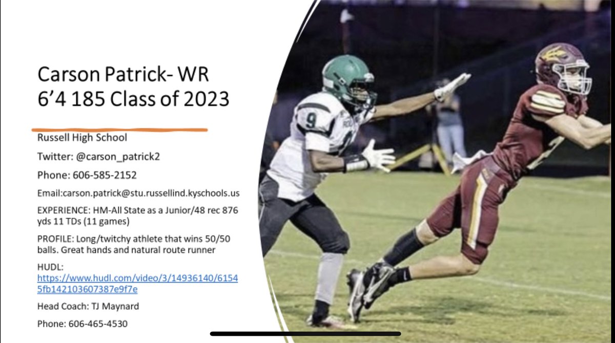 Russell Football Recruits (@russellfball) on Twitter photo This spring/summer will show what we already know… <a href="/carson_patrick2/">Carson Patrick</a> is legit and still a Senior season to go! This spring/summer will show what we already know… <a href="/carson_patrick2/">Carson Patrick</a> is legit and still a Senior season to go!