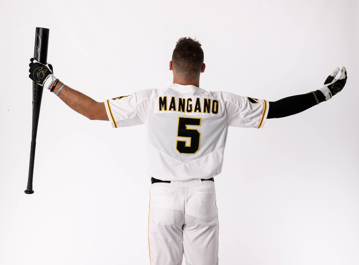 UIBaseball's tweet photo. T6 | MANGO!  @mangano_anthony delivers a pinch-hit double to LC for his first career hit and RBI!

#Hawkeyes lead 5-1! https://t.co/wErzYIjwSC