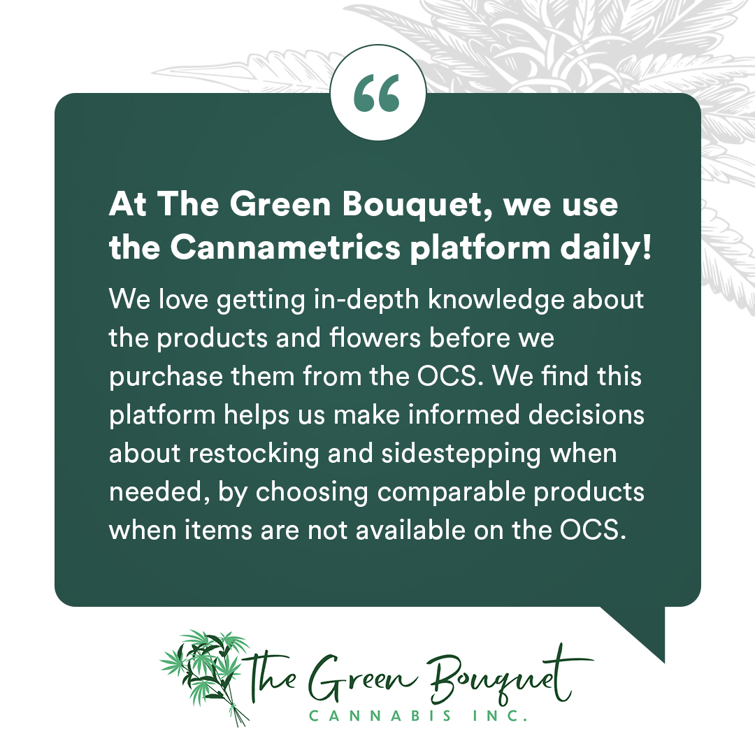 We strive for long-lasting relationships with our Retailer base just like this 🙌

Our goal is to deliver the transparent data that you need to succeed, and we’re so happy to fulfill that for the <a href="/thegreenbouquet/">The Green Bouquet Cannabis Inc</a> , located in Ontario. Here’s what they have to say!

#cannabis