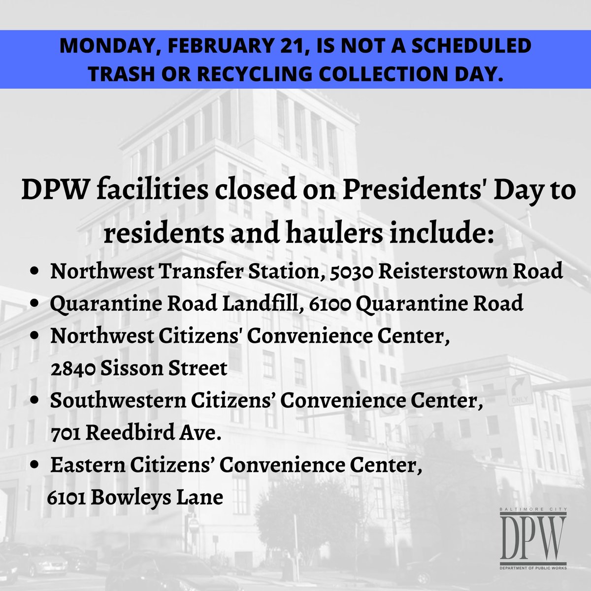 Baltimore City Trash Schedule 2022 Baltimoredpw (@Baltimoredpw) / Twitter