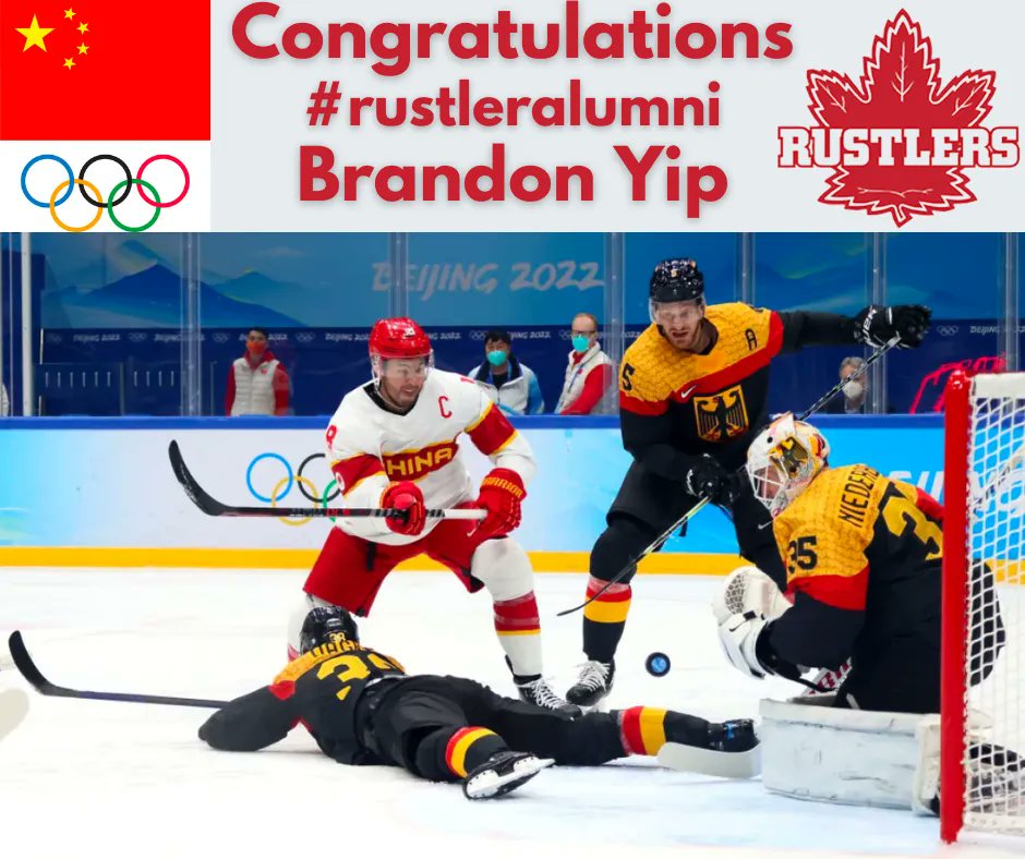 RustlersHockey's tweet photo. Congratulations to #rustleralumni @BYipper18 for captaining Team China in the Beijing 2022 Winter Olympics! What an honour to play on the world's largest stage! Great work Brandon! Read about his story here: https://t.co/jq2TeR7BfW #rustlerrespect #rustlerdesire #rustlerpride https://t.co/p6ecf7anSn