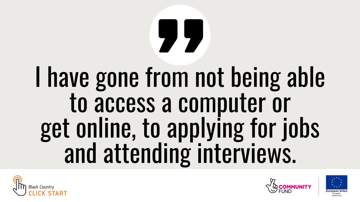 ClickStartBC's tweet photo. When a small change can make such a difference to your life – why are you waiting to get online?
From applying for jobs to budgeting advice, we can help you with personalised support. Contact us on 07595 091676 or 07740 759722 for details. #TNLComFundESF #EssentialDigitalSkills https://t.co/Y6RdWBi5Ru