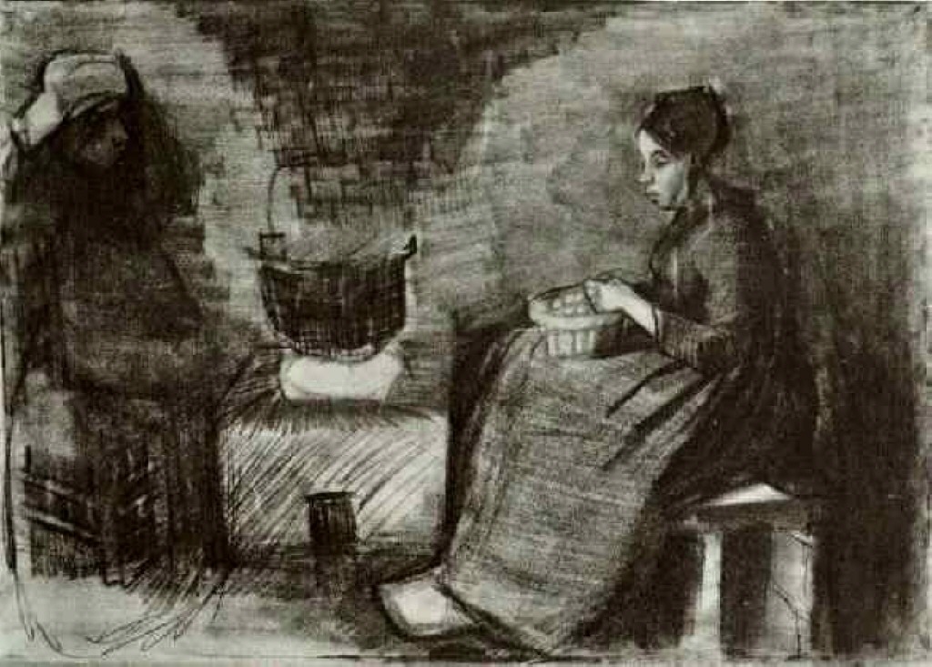 RT @vangoghartist: Woman, Sitting by the Fire, Peeling Potatoes, Sketch of a Second Figure, 1885 #realism #vangogh https://t.co/pKwiKFsvJd