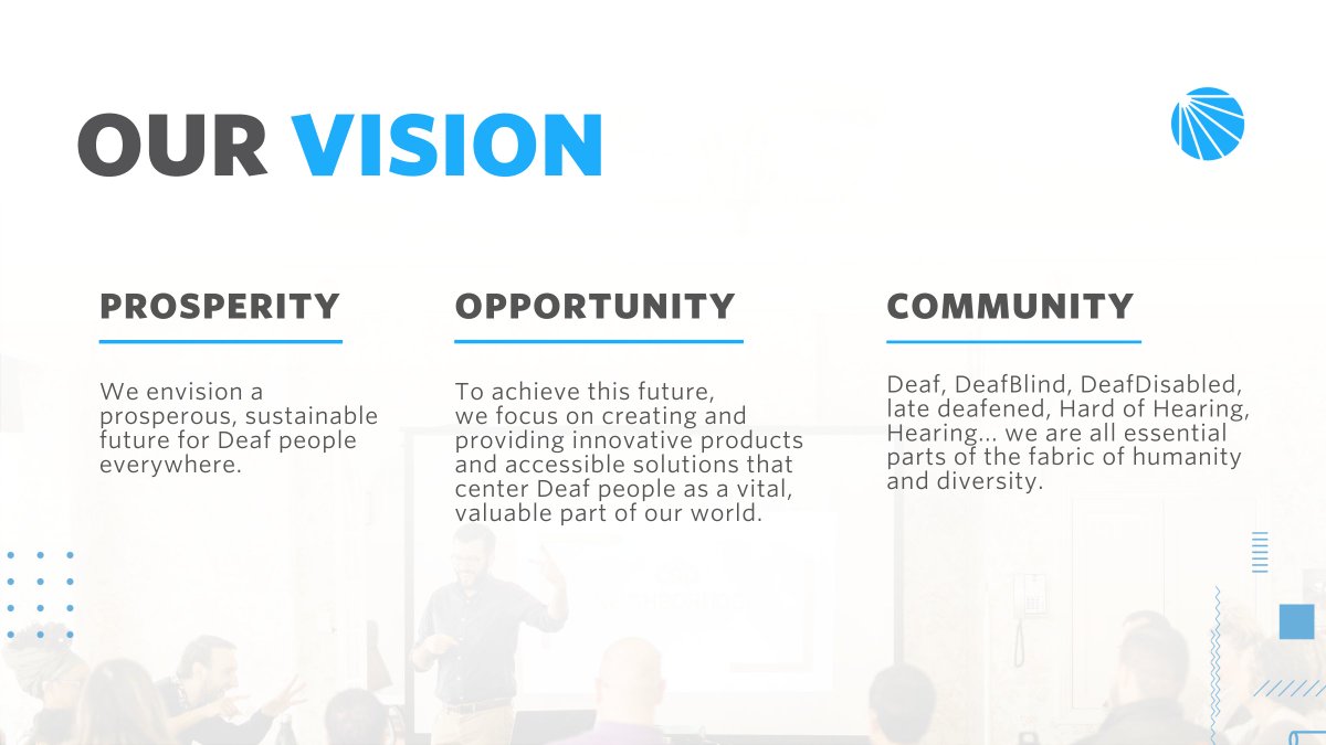 ThisIsCSD's tweet photo. At CSD, we envision a world where every Deaf, DeafBlind, DeafDisabled, Hard of Hearing, and late deafened person feels valued and has cemented a place for themselves in the world. 🌎
We see ourselves in this future world… do you? 🤔
#ThisIsCSD https://t.co/Tgu97egLcO