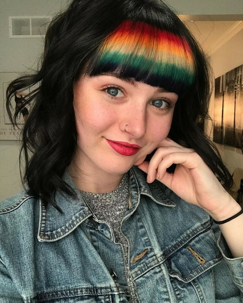 Small Business Help on Twitter: "Sometimes you just need to add a little  colour to your life and this #FriendlyFriday goes out to Tess  @dfly.hairbytint and these incredible rainbow bangs🌈. . . . . #