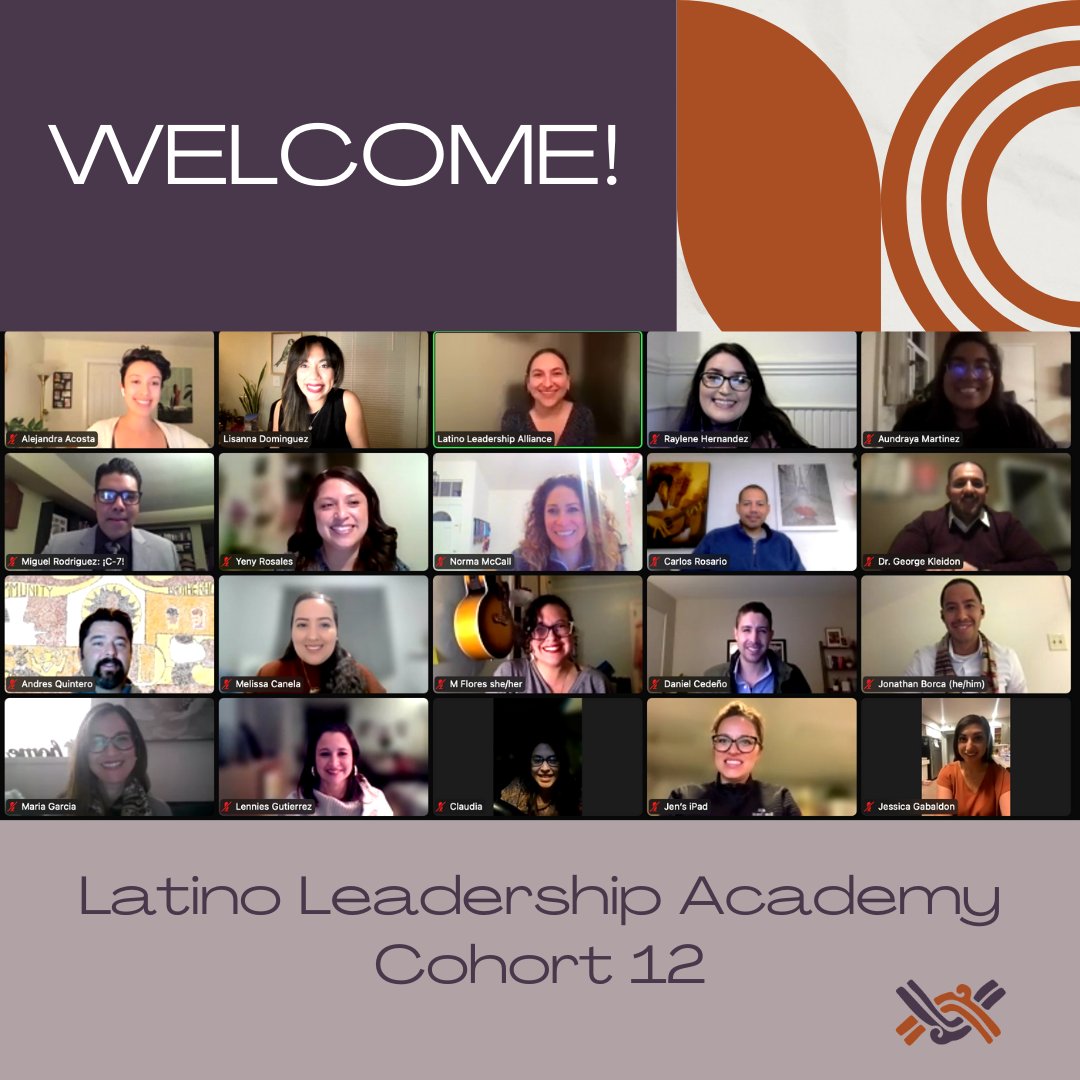LL_Alliance's tweet photo. Congratulations to the 2022 Latino Leadership Academy Cohort 12. We're thrilled to welcome our newest cohort of leaders as they begin their LLA journey.  #Latinoleadership https://t.co/HyjH00cMOa