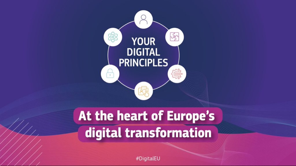 👤 People at the centre
🤝 Solidarity & inclusion
💡 Freedom of choice
👥 Participation
🛡️ Safety & security
🌱 Sustainability

Your digital rights & principles are at the heart of Europe's digital transformation 💜
 
👉 europa.eu/!qg48yY

via @DigitalEU #DigitalPrinciples