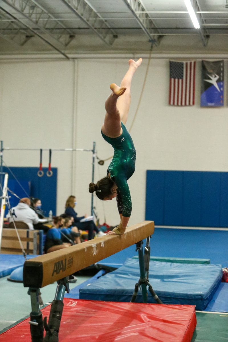 GORAMSathletics's tweet photo. Good luck to Annie Spencer who is competing in the State Individual Championship Event Finals in the balance beam today. https://t.co/fbjvTKZxlt
