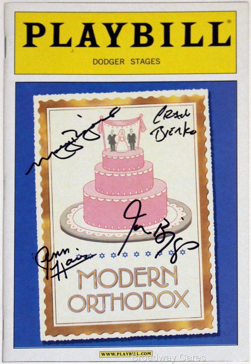 staytoonedfolks's tweet photo. Happy birthday to the iconic @MollyRingwald! 🎂 Our @playbill from #ModernOrthodox (Off-#Broadway), from @BCEFA, signed by the entire cast: Ringwald, @JasonBiggs, @MrCraigBierko &amp; Jenn Harris. #MollyRingwald #TheFactsOfLife #TheBreakfastClub #TheStand #Riverdale #Creepshow #BCEFA https://t.co/5oYqtCWuUl