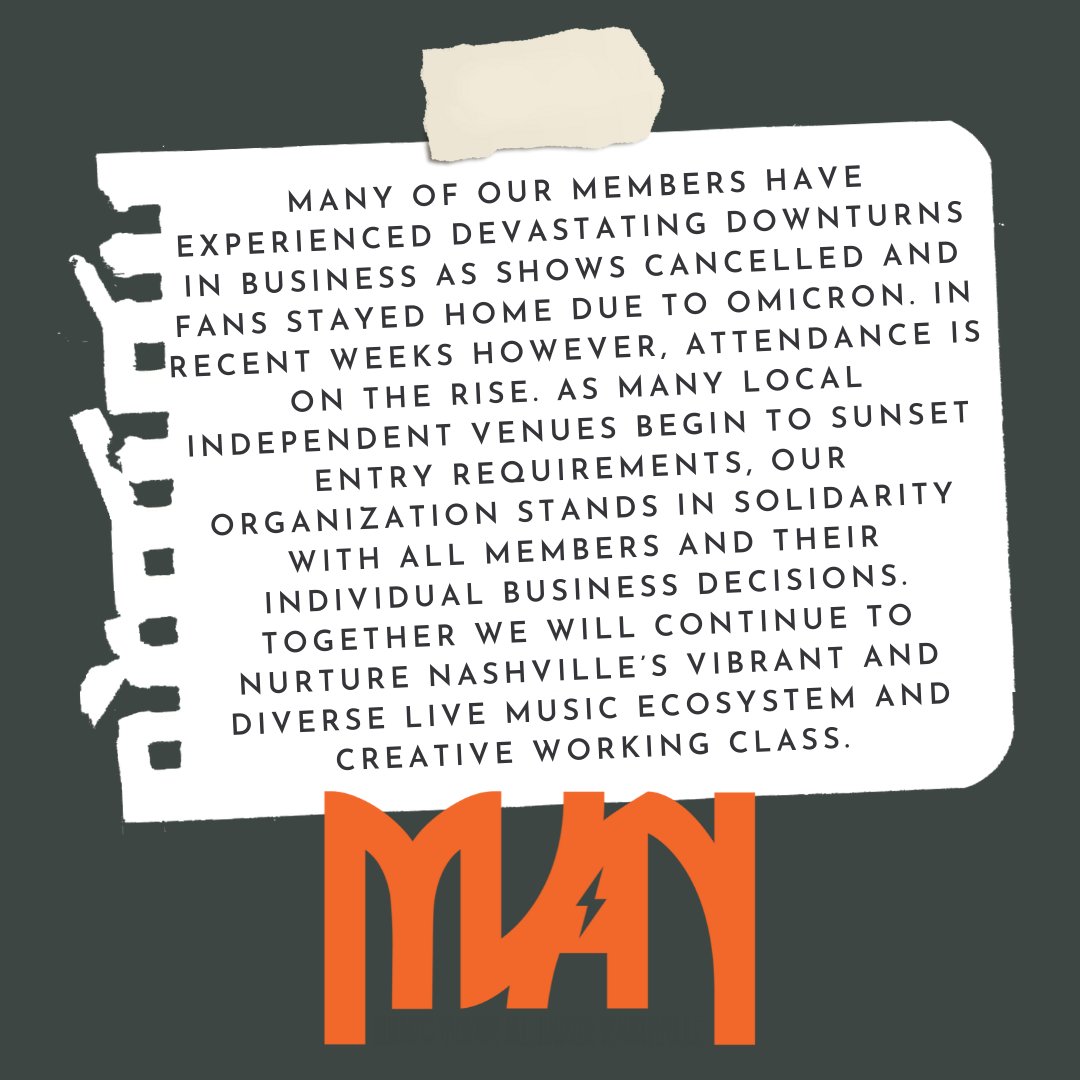 Together we will continue to nurture Nashville’s vibrant and diverse live music ecosystem and creative working class. Let's continue to work together to #Keep615Live