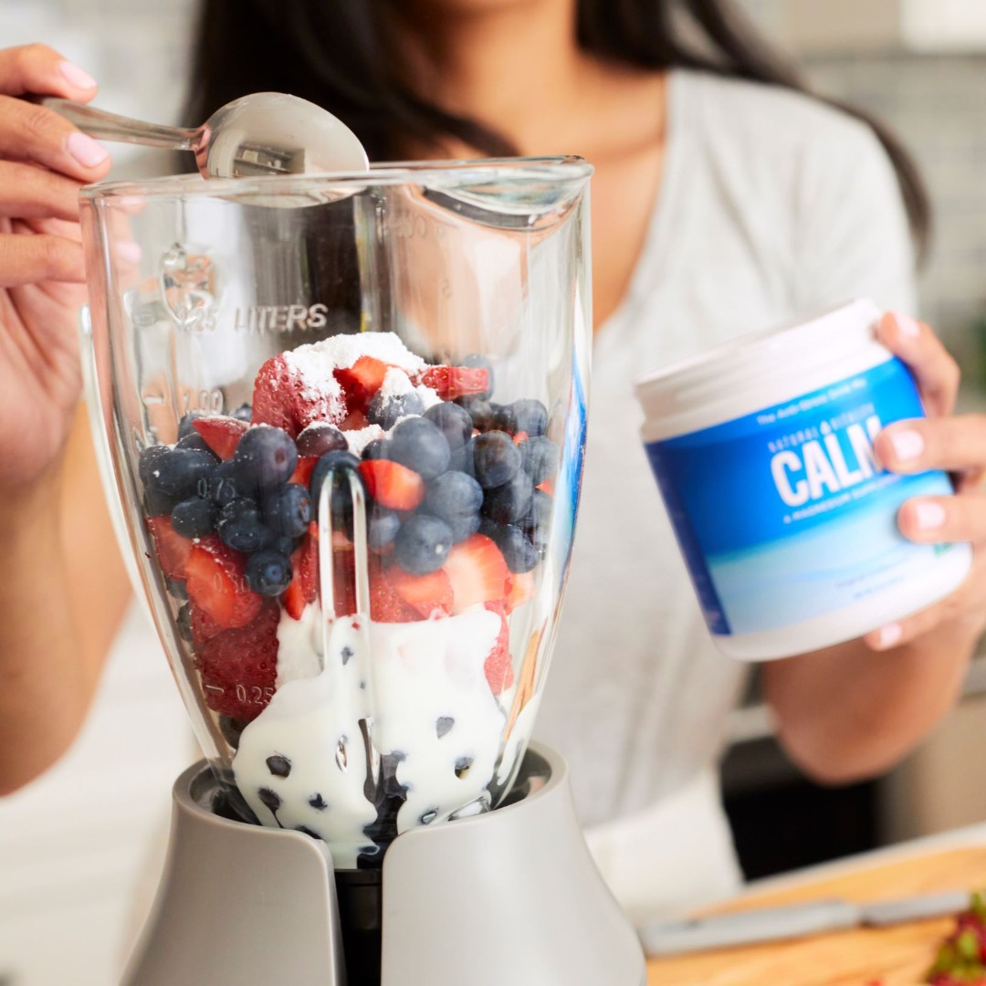 Add a scoop of CALM #magnesium drink mix to your daily smoothie for a calming sensation you can feel* Learn more at naturalvitality.com