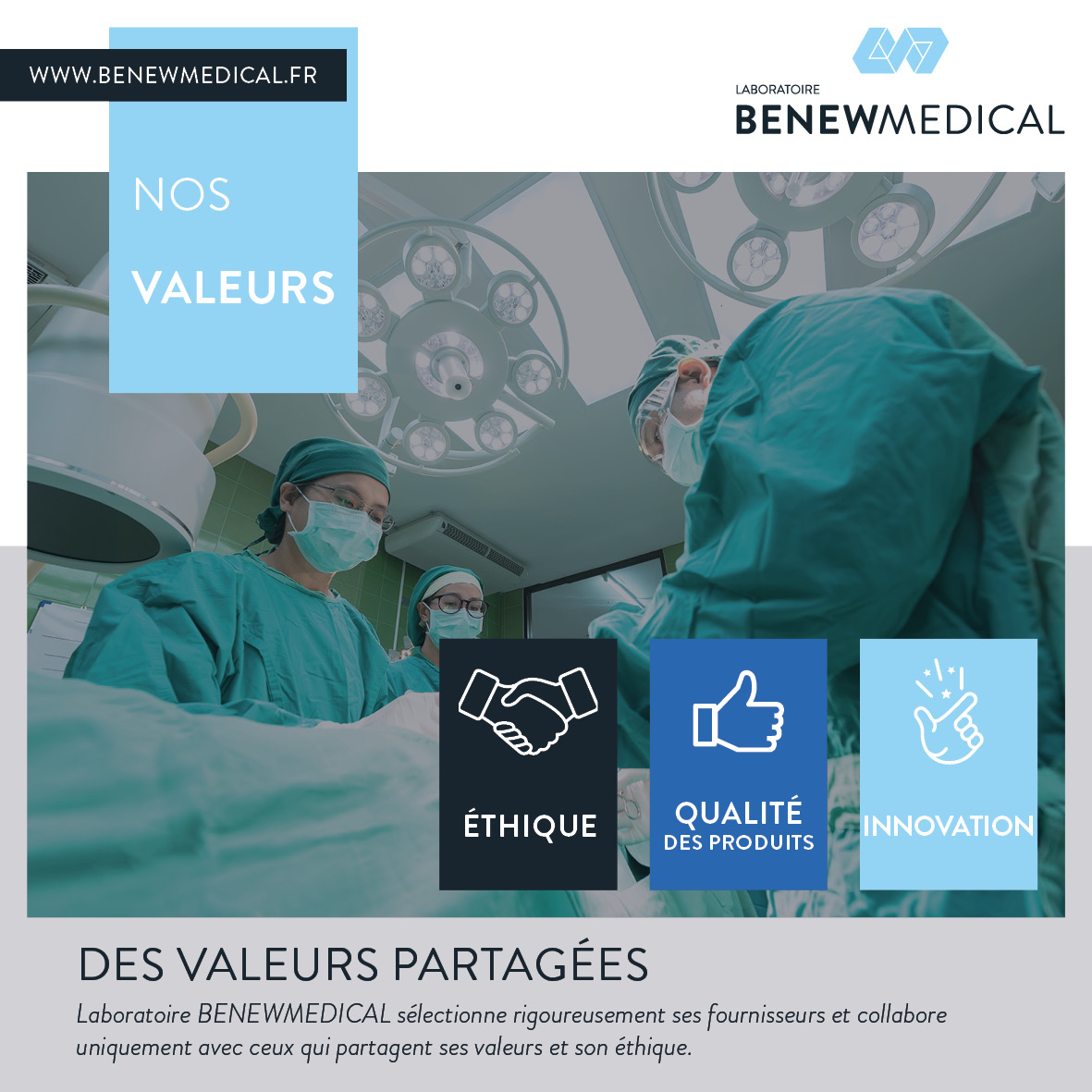 BENEWMEDICAL's tweet image. Benewmedical porte ses valeurs à travers ses produits commercialisés, ses collaborateurs, le choix de ses fournisseurs.  Pour en savoir davantage :
benewmedical.fr/notre-politiqu…
#satisfactionclient #sécuritépatient #dispositifmédical #innovation #distributeur #éthique #qualitéproduits