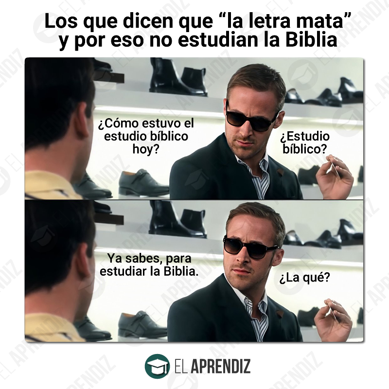 AprendizBiblico's tweet photo. #Memesterio | Dicen que "la letra mata", pero realmente los mata la pereza... 🤦 https://t.co/7U8arRGPVm