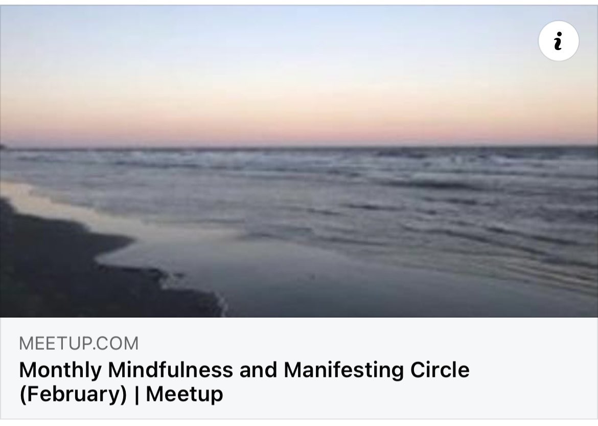 Got Meditation? Join me tomorrow (2/19) at 4pm for my monthly FREE mindfulness and manifesting meetup. Hope to see you there! meetup.com/meditation-and…