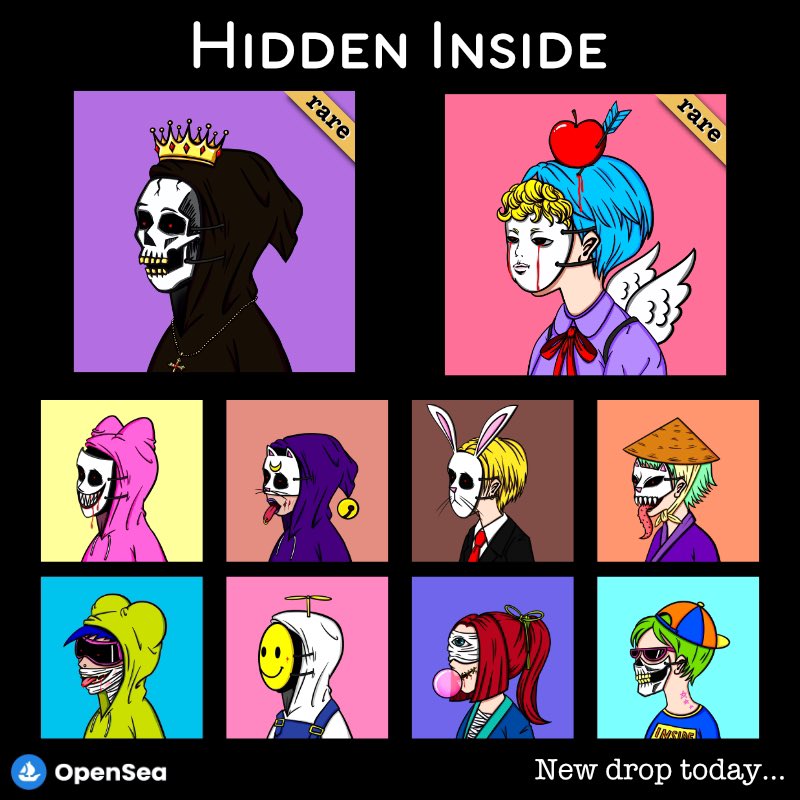 Nobody knows what are you hidden inside…
Check out my all items of “Hidden Inside” collection 🖤
Available
👇🏻
opensea.io/collection/hid…

#NFTshill #NFTs #NFTCommmunity #NFTdrop #NFTartist #NFTcollectibles #NFTcollections #nftcollector #NFTMint #Bullish #pfp #pfpNFT #nftpfp