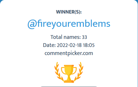 Ghaliera's tweet photo. Time to reveal the winner of the Art Raffle I hold a week ago! And the lucky winner is @fireyouremblems ! Congratulations! I shall send you private message about details in a couple of days! ♥

Thank you all who joined! See you again in next raffle! ♥ https://t.co/7MGlgBBhYA