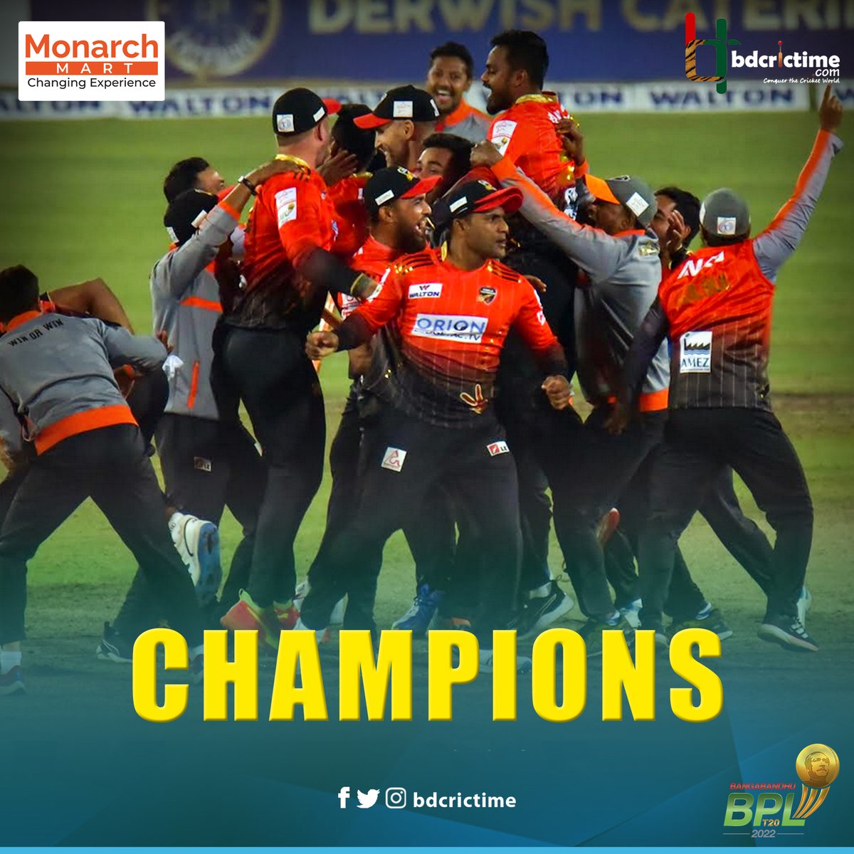 BDCricTime's tweet photo. 🏆 in 2015
🏆 in 2019
🏆 in 2022
Comilla Victorians become the first-ever franchise to win 3 BPL titles.
#BBPL2022 #BPLFinal https://t.co/1tHqLAXK9O