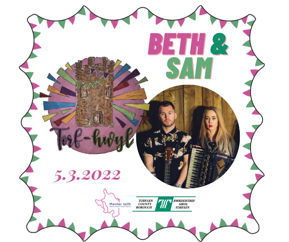 CYHOEDDIAD NEWYDD!!!
NEW ANNOUNCEMENT!!!
Mae Torf-hwyl yn falch i gyhoeddi'r artistiaid nesa i'r wyl fydd BETH A SAM!
Edrychwch allan am fwy o wybodaeth cyn hir!
Torf-hwyl are proud to announce the next artists to our line up is BETH &amp; SAM!
Keep an eye out for more news soon!