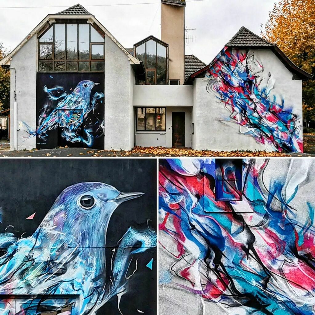 chilledoutco's tweet image. @l7matrix #piece for @murmursfestival #decazeville #france
#urbanart #streetart #l7matrix #bird #colorful #explosion #dripping #animal #wildlife #wild #wallpainting #wall #painting #murmursfestival #streetartfestival #festival instagr.am/p/CaH6To5gtM7/