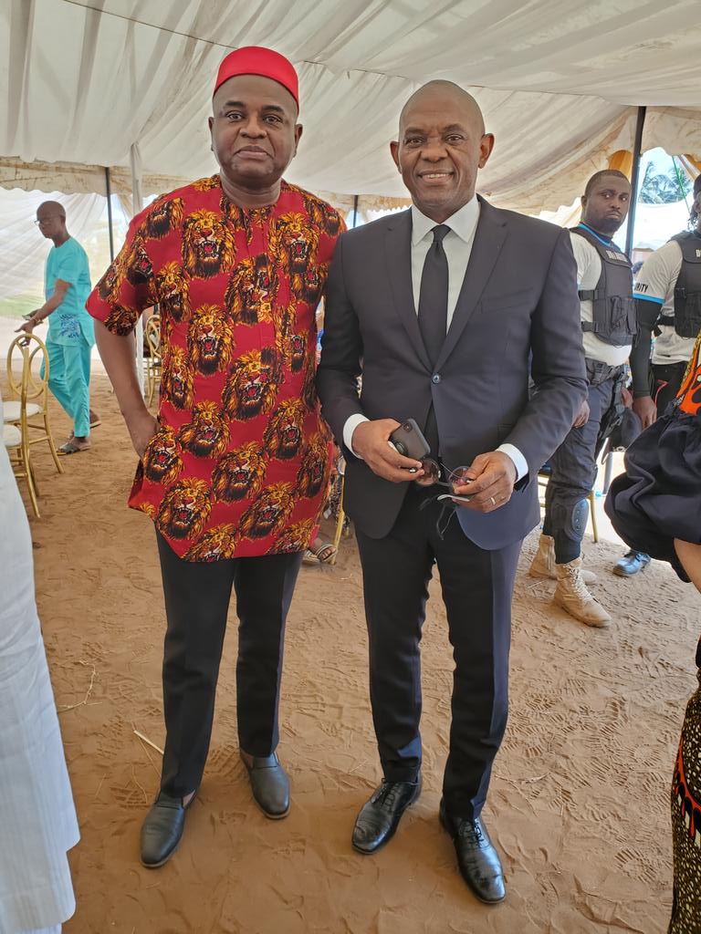 With <a href="/MaryanneMoghalu/">Maryanne Moghalu</a> and <a href="/chika_mordi/">Matthias Chika Mordi</a> <a href="/TonyOElumelu/">Tony O. Elumelu, CFR</a>  <a href="/ProfSylvesMonye/">PROF SYLVESTER MONYE</a> and Mrs. Chika Mordi and other members of the Mordi family at the funeral of late Mrs. Joy Mordi (Chika's mother) this afternoon in Asaba, Delta State. RIP Mama Joy Mordi