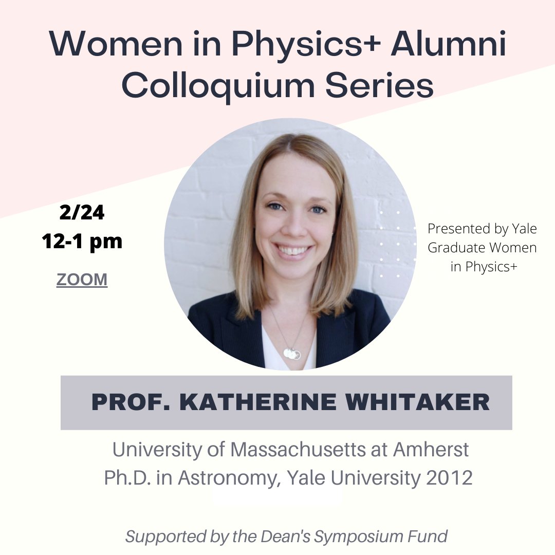 YalePhysicsDept's tweet photo. We are happy to announce that this spring we will be hosting the first Women in Physics+ Alumni Colloquium Series! This will consist of 5 virtual talks throughout the semester from Yale WiP+ Alumni from a variety of career paths and research interests.
https://t.co/VVxlgauGB7 https://t.co/MvjAR3aKiD