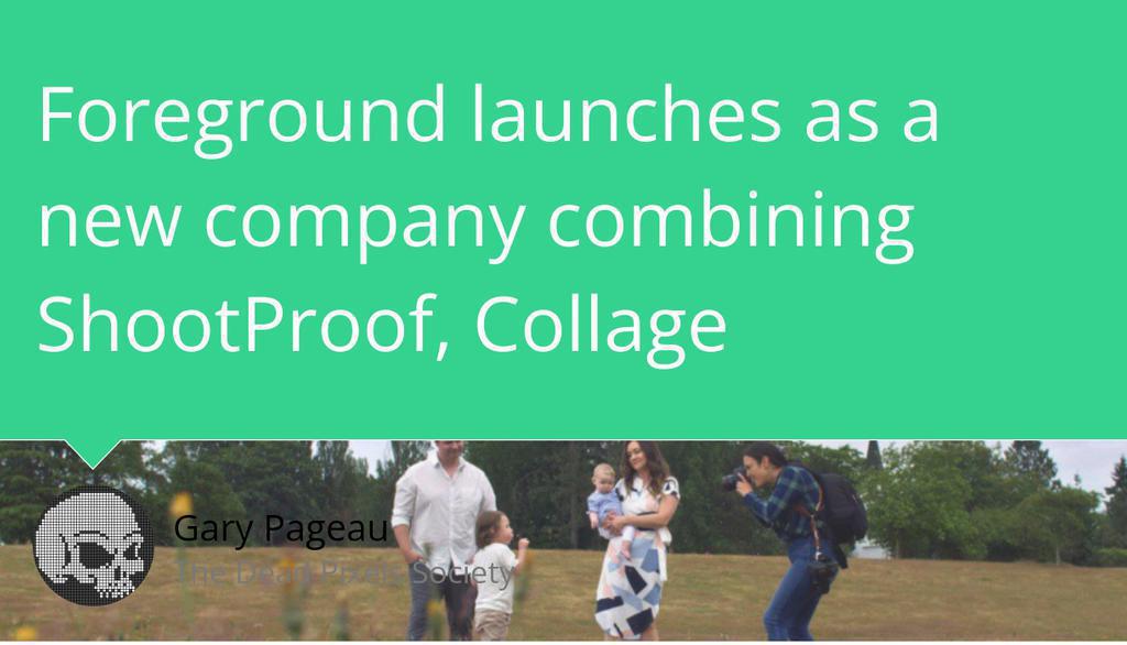 garypageau's tweet image. Foreground will also continue the suite of brands previously acquired by Shootproof: photo studio management provider Táve, custom photo product provider Design Aglow, and Cole&apos;s Classroom.

Read more 👉 bit.ly/3flpqVB

#ShootProof #DesignAglow #Foreground