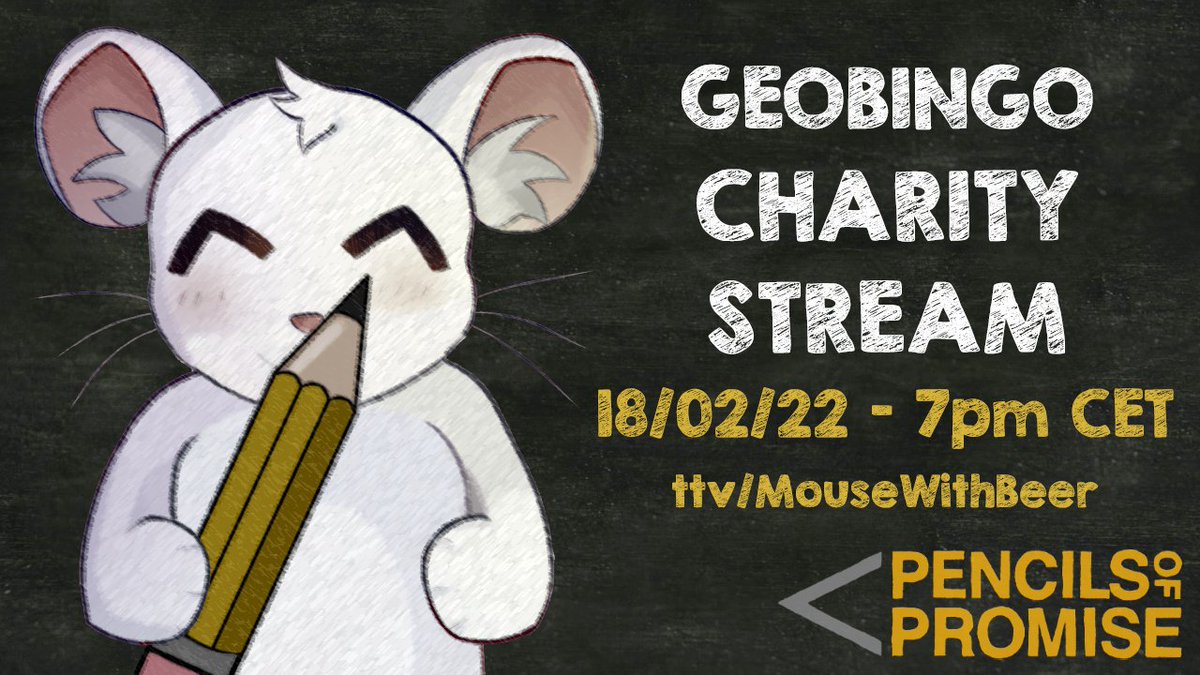 MouseWithBeer's tweet image. About to start the GeoBingo charity stream! I hope to see you there ♥️