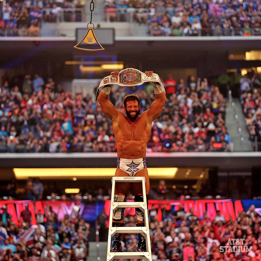FlashbackFriday to #WrestleMania 32 held at AT\u0026T Stadium! 💥 Zack Ryder was  the winner of the WWE Intercontinental Championship - 🪜 Match! Which match  are you looking forward to the most? Visit, image size:1080x1080