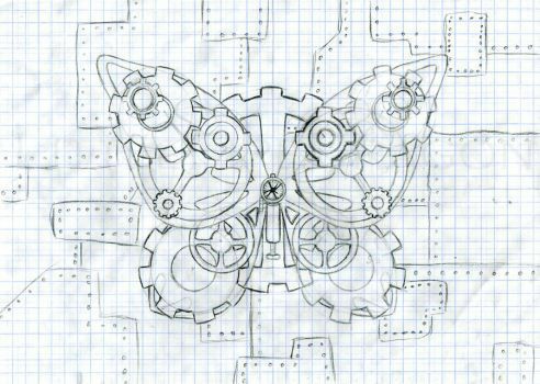 _vinxi's tweet photo. @BattleFlyGame With reference to the General battlefly theme I sketched a piece comprising of wheels and cogs to show support and solidarity for the community, i hope you like it🦋 https://t.co/EN8fovHxAW