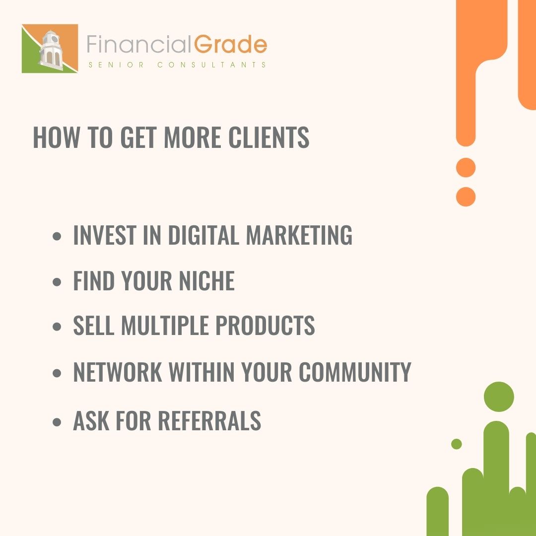 FinancialGrade's tweet image. You have the tools and expertise needed to be a great senior insurance agent, now all you need are the clients. 

Fortunately, there are a lot of methods you can use to find new clients. Try out some of these!

#InsuranceAgentTips #LeadGeneration #ClientAcquisition