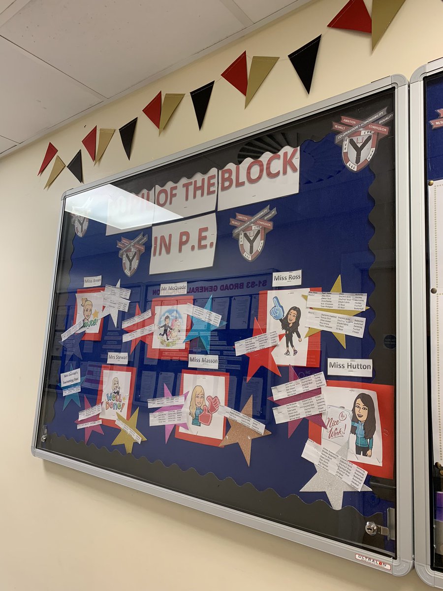 We have updated our Pupil of the Block board in PE! Well done to all pupils for your hard work and enthusiasm in PE🤩👏🏆 <a href="/LoudounAcademy1/">Loudoun Academy</a>