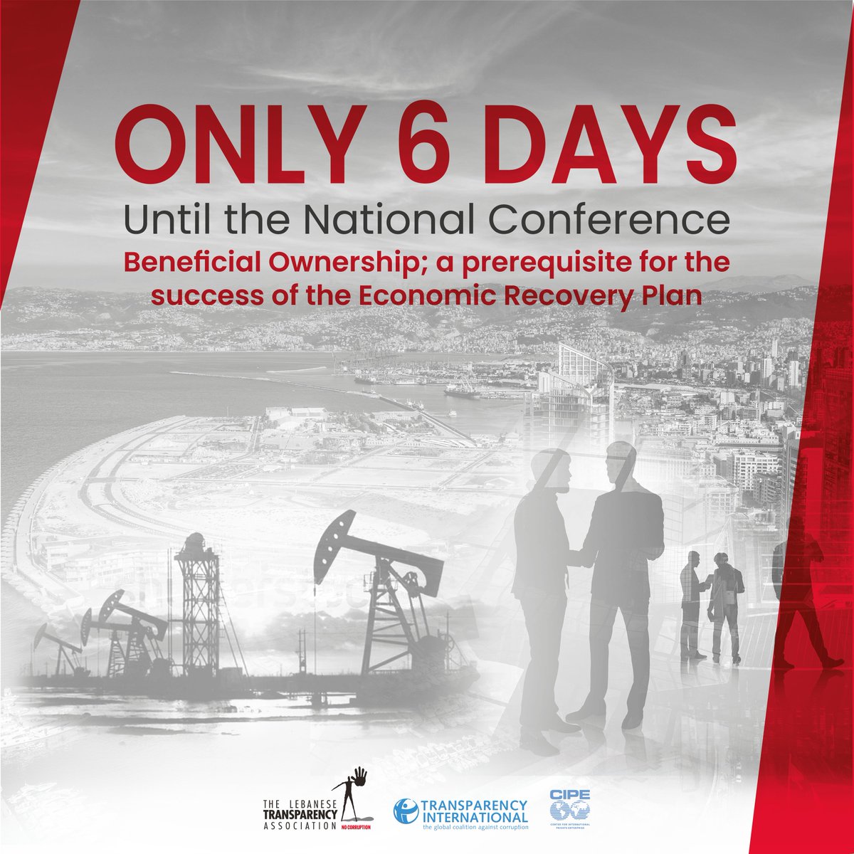 TI_Lebanon's tweet photo. Just 6 days to go! Have you registered yet? Join us at the #Beneficial_Ownership National Conference next Thursday! 
Register now to attend on Zoom:   https://t.co/iVQ1aNzvuU  

#anticorruption #beneficialownership #Lebanon #لبنان #لا_فساد #صاحب_الحق_الإقتصادي https://t.co/nNSDwUtHBM