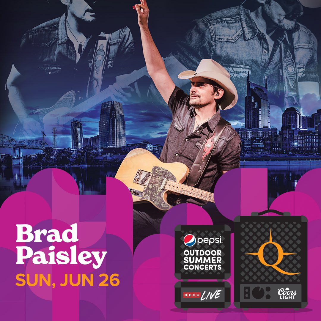 CONCERT ANNOUNCEMENT: Brad Paisley
Date: Sun, Jun 26, 2022 
Pre-sale: 
APP- Wed, Feb 23, 10am/ Camas- Thu, Feb 24, 10am
On sale: Fri, Feb 25 at 10am https://t.co/C0Wdch7sxF