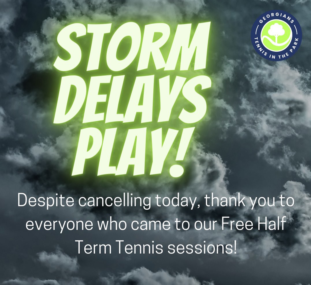 ⛈💨 We may have had to cancel today’s free #tennis 🎾 sessions 😔 but we have a had a great week 🔥 at #PrioryPark 🌳 #DownLanePark 🌴 #DownhillsPark 🌱 and #StationersPark 🌿

Thank you <a href="/haringeycouncil/">Haringey Council</a> 🙌 for helping us run them. 

#LTAYouth courses at  clubspark.lta.org.uk/GeorgiansTenni…