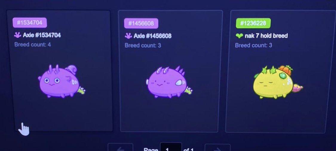 gocholive's tweet photo. Cual fue el primer NFT que compraste? 

Estos son mis 3 primeros NFT  

3 AXIES  comprados el 10 de Julio del 2021 y seguirán siendo míos por siempre.

Menciona a un amigo de la comunidad NFT y dile que suba aqui su primer NFT 

@AxieInfinity https://t.co/rucnz0dbhy