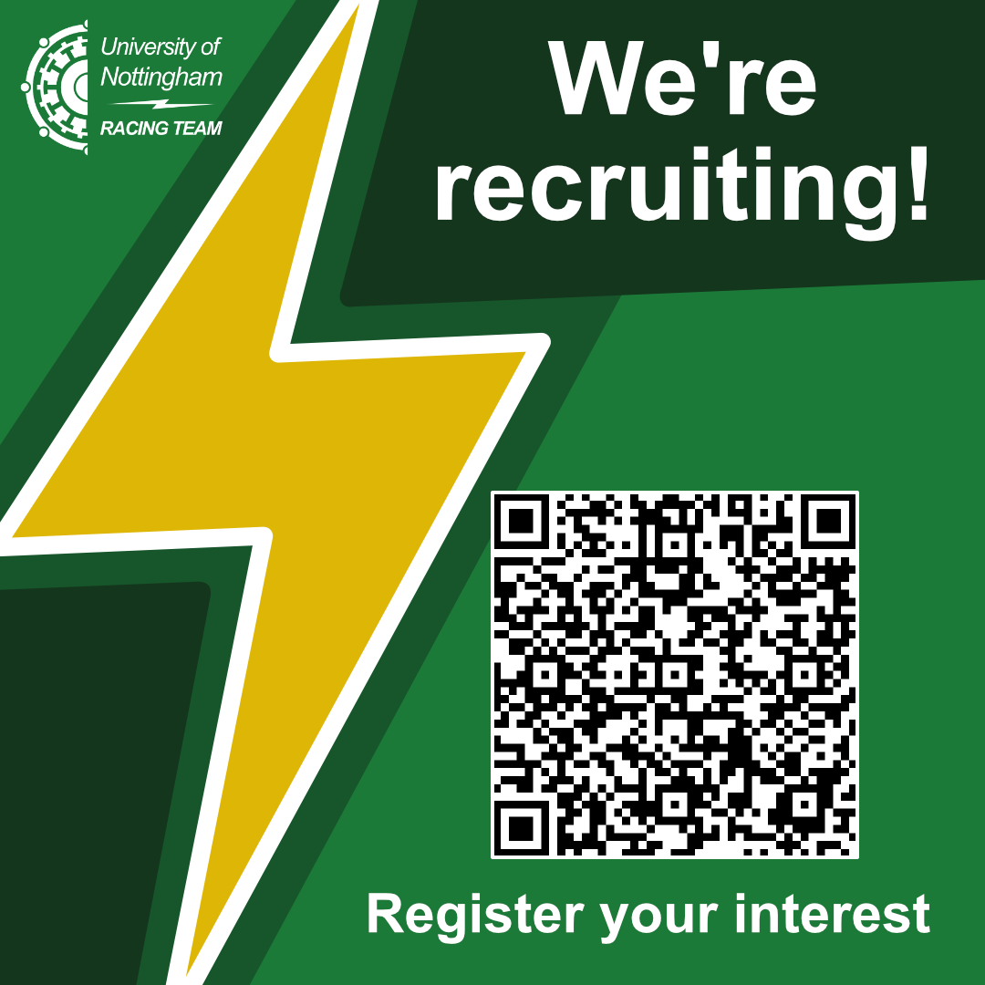 We are looking for enthusiastic &amp; dedicated students to join our team!✨

Gain valuable skills for your future career: mech/elec engineering, business, and marketing! 

Sign up by *4th March* at forms.office.com/r/NqCh3DGdCG 

#ev #racing #recruitment #STEM #WeAreUoN