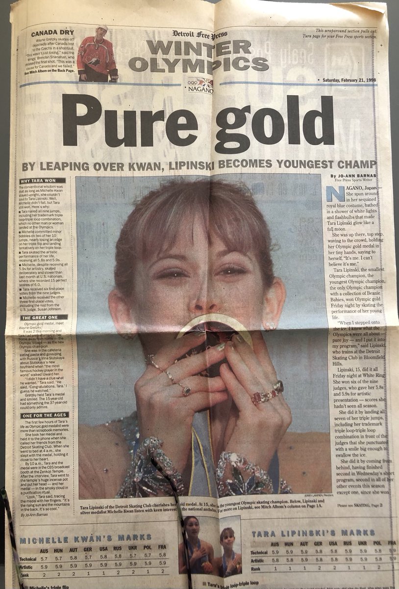 Mellow yellow: cleaning out decades of reporting notebooks and came across this in my ‘98 Nagano Oly box. Boy, that was a busy year for me in the lead up before those Games for ⁦⁦<a href="/freepsports/">Freep Sports</a>⁩ as <a href="/taralipinski/">Tara Lipinski</a>⁩ was hands down our biggest story