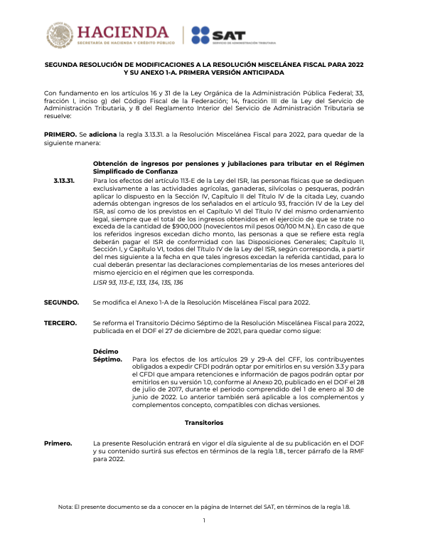 Rivero_Asesores's tweet photo. Ampliación de plazo para emitir el #CFDI en su versión 3.3 hasta el 30 de junio de 2022. Hoy el #sat publicó la SEGUNDA RESOLUCIÓN DE MODIFICACIONES A LA RESOLUCIÓN MISCELÁNEA FISCAL PARA 2022 Y SU ANEXO 1-A.  EN SU PRIMERA VERSIÓN ANTICIPADA 👇

#RiveroAsesores #PrimeGlobal https://t.co/axQU1elIsc